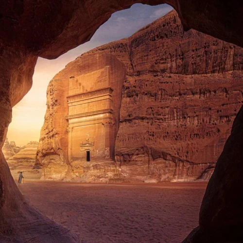 Sandstone landscape in AlUla