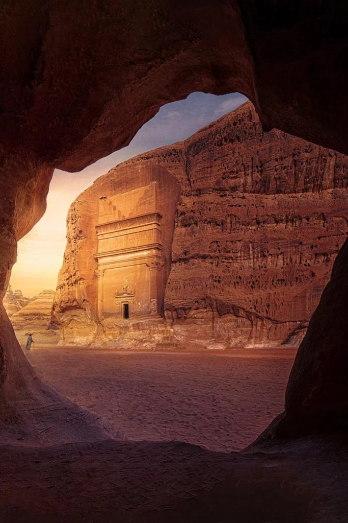 Sandstone landscape in AlUla
